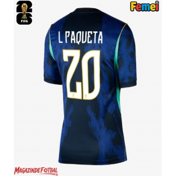 Brazilia Lucas Paqueta #20 Echipament de Fotbal Replică Mondial 2026 Femei Deplasare